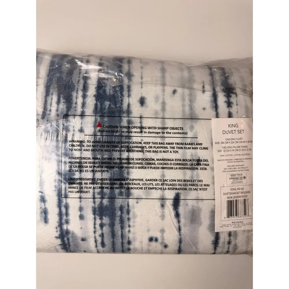 City Scene King Sokal Comforter & Sham Set Indigo Blue